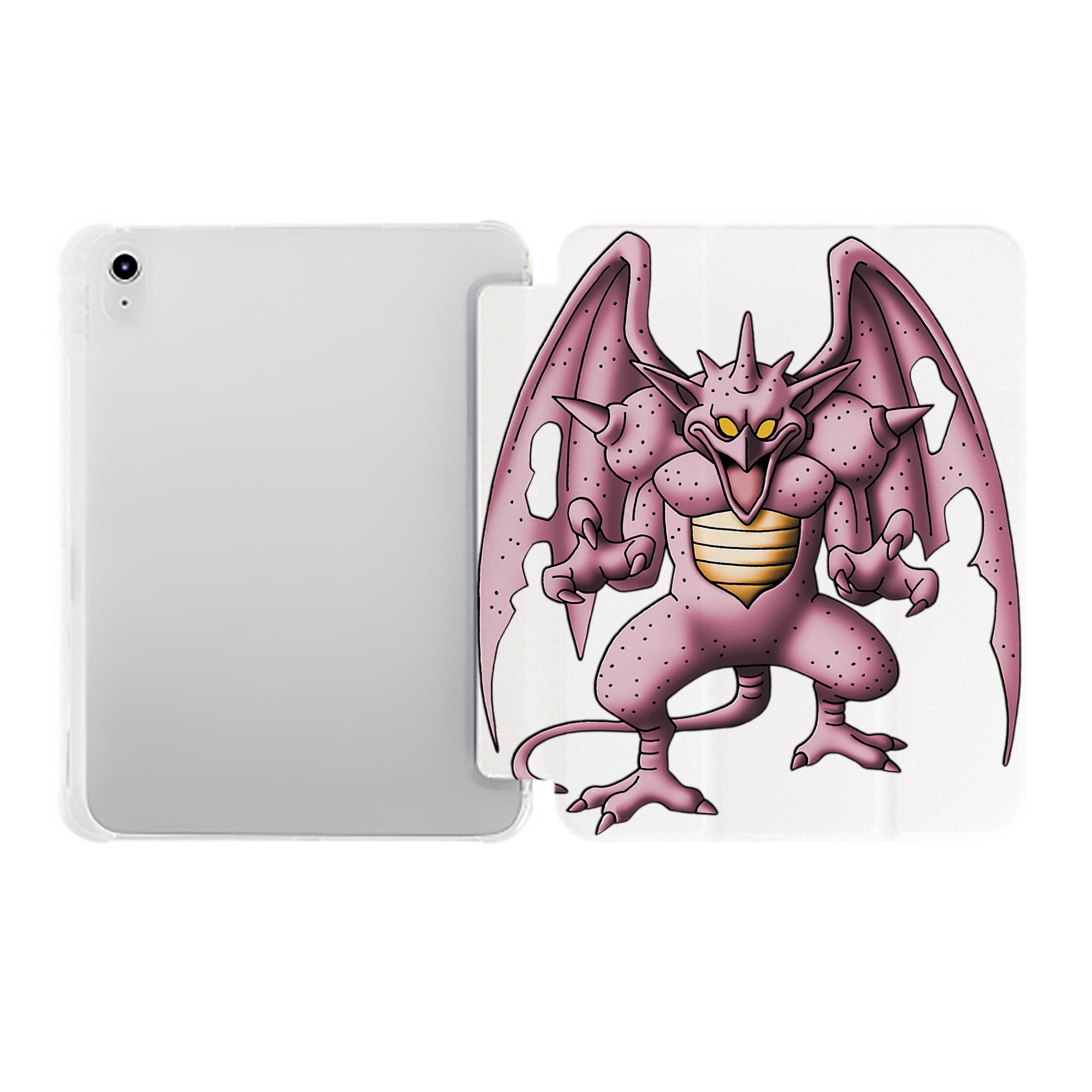 （画像用） ドラゴンクエスト Doragon Kuesuto Dragon Quest IPad ケース ペン収納付き 三つ折りスタンド PUレザー×シリコン 対応機種9.5/10.5/10.9インチ